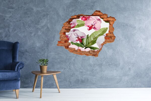 Nálepka díra na zeď Růžové orchideje nd-c-98952398