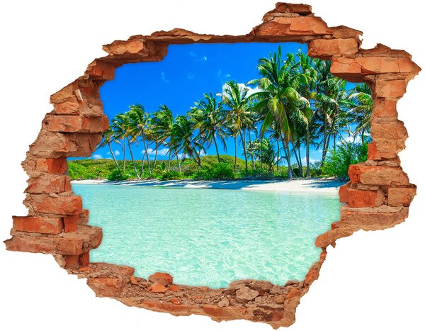 Samolepící díra na stěnu Tropická pláž nd-c-99365379