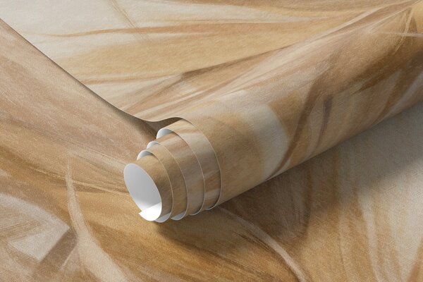 Fototapety Pšeničné pole s béžovými klasy kývajícími se ve větru, jemné a tlumené barvy, které vytvářejí, Fototapety příroda, w09264 : uwalls.cz