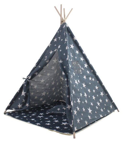 Aga4Kids Dětské Teepee Hvězdy Tmavě modrá