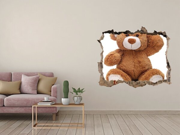 Díra 3D fototapeta na stěnu Plyšový medvídek nd-k-70563207