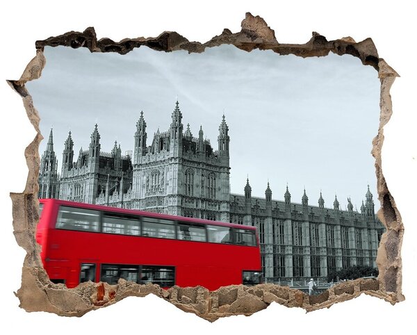 Fototapeta díra na zeď 3D Londýnský autobus nd-k-70683213