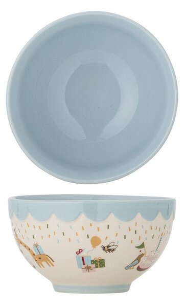 Světle modrá/krémová dětská miska z kameniny ø 13,5 cm Celebrate – Bloomingville Mini