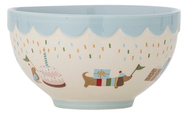 Světle modrá/krémová dětská miska z kameniny ø 13,5 cm Celebrate – Bloomingville Mini