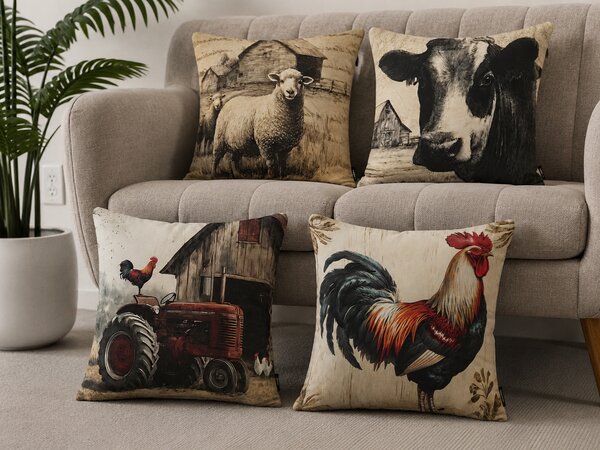 XPOSE® Set povlaků na polštář STATEK (digitální tisk) 43x43 cm - set 4ks