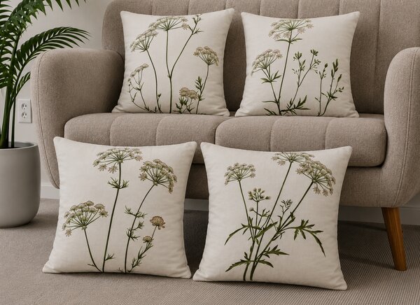 XPOSE® Set povlaků na polštář BYLINKOVÉ KVARTETO 43x43 cm - set 4ks
