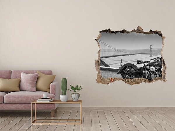 Foto fotografie díra na zeď Motorka nd-k-71343496