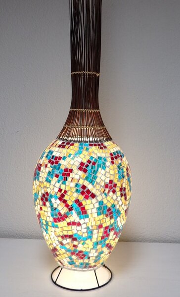 Stolní lampa EXOTIC barevná, 120 cm, ruční práce