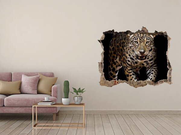Díra 3D fototapeta nálepka Jaguár nd-k-71556052
