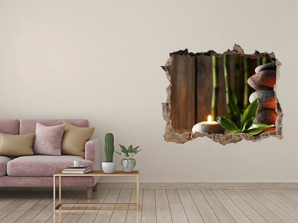Díra 3D fototapeta Kameny zen bambus nd-k-71618515