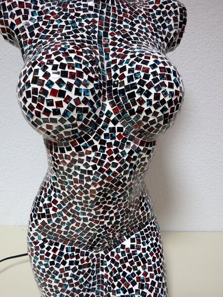 Stolní lampa Torzo ženy 60 cm,mozaika , ruční práce