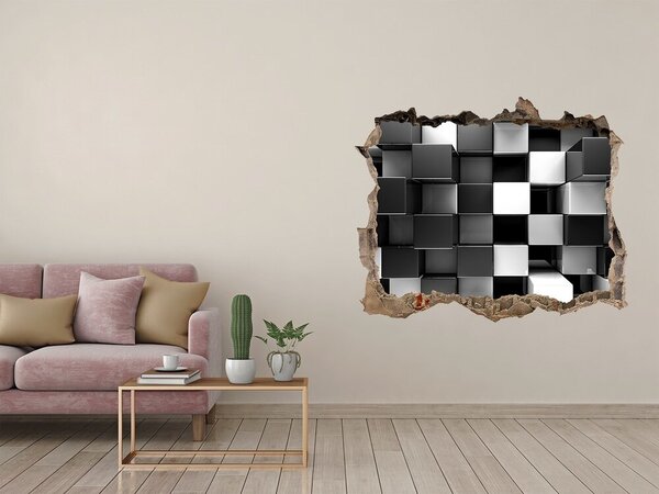 Díra 3D fototapeta na stěnu Abstrakce kostky nd-k-72067994