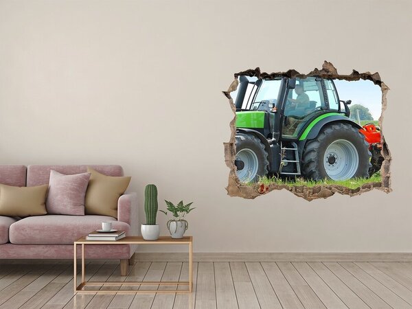 Foto fotografie díra na zeď Traktor na poli nd-k-71871011