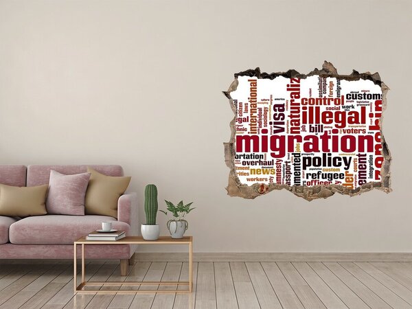 Fototapeta díra na zeď Imigrace nd-k-72118150