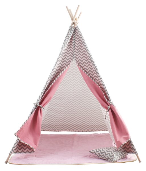 Aga4Kids Dětské Teepee Šedorůžové