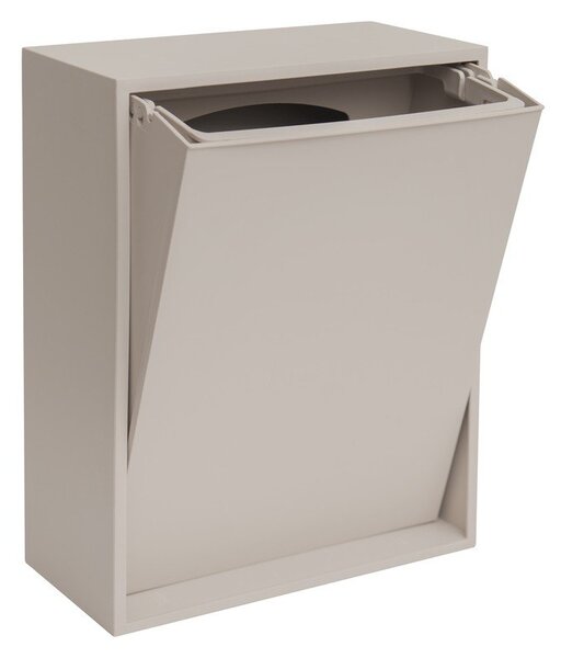 Světle šedý odpadkový koš na tříděný odpad/nástěnný z recyklovaného plastu Recycling Box – ReCollector