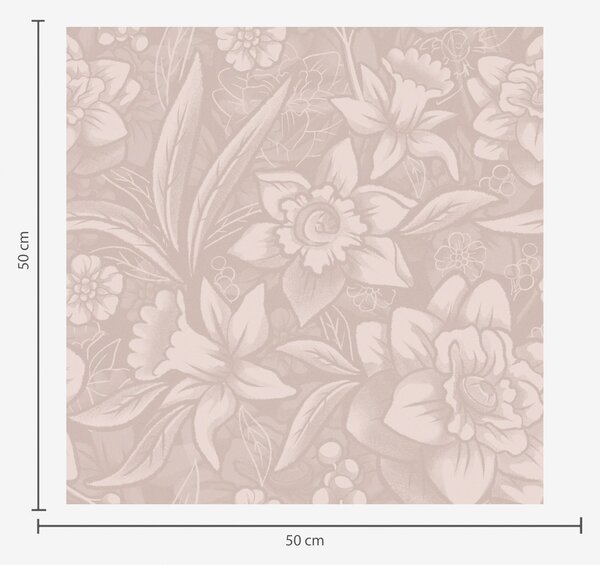 Tapety Jednobarevný květinový design s narcisy na krémovém pozadí, Tapety květiny, a00294 : uwalls.cz