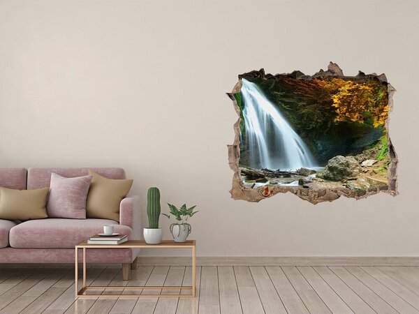 Nálepka fototapeta 3D výhled Vodopád v lese nd-k-72571423