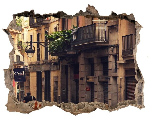 Fototapeta díra na zeď 3D Ulice Barcelony nd-k-72532408