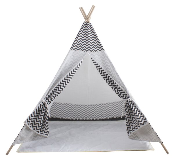Aga4Kids Dětské Teepee ZigZag Bílý