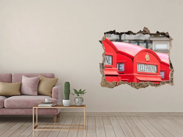 Fototapeta díra na zeď 3D Telefonní budka nd-k-72921273