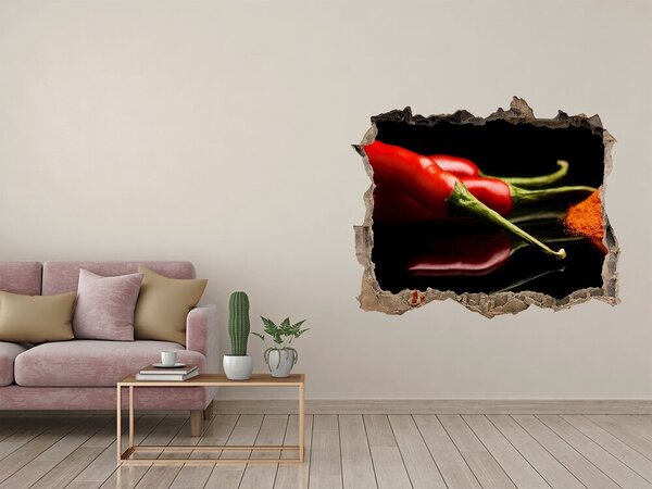 Nálepka 3D díra Chilli a pepř nd-k-72959251