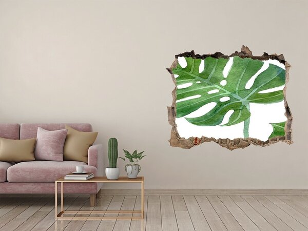 Nálepka 3D díra na zeď beton Monstera nd-k-73453998