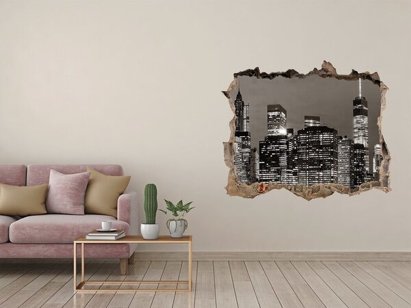 Fototapeta díra na zeď 3D Manhattan New York nd-k-73438159