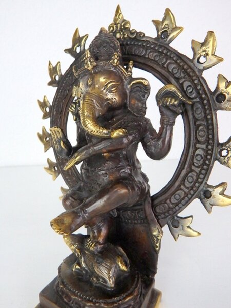 Soška z mosazi, GANESH, ruční práce