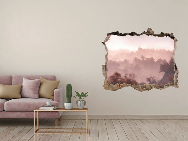 Nálepka fototapeta 3D výhled Balon nad lesem nd-k-73608942