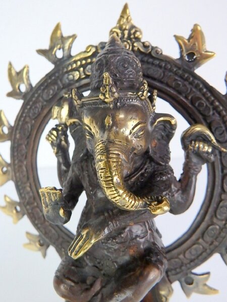 Soška z mosazi, GANESH, ruční práce