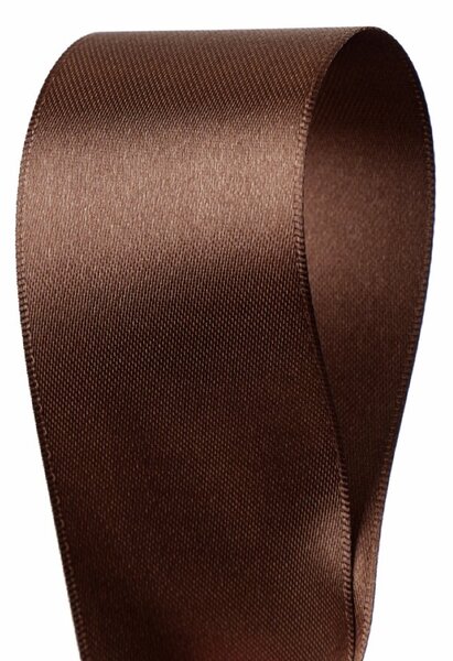 Serviteur Saténová stuha Brown 4 cm - 25 m SRT141