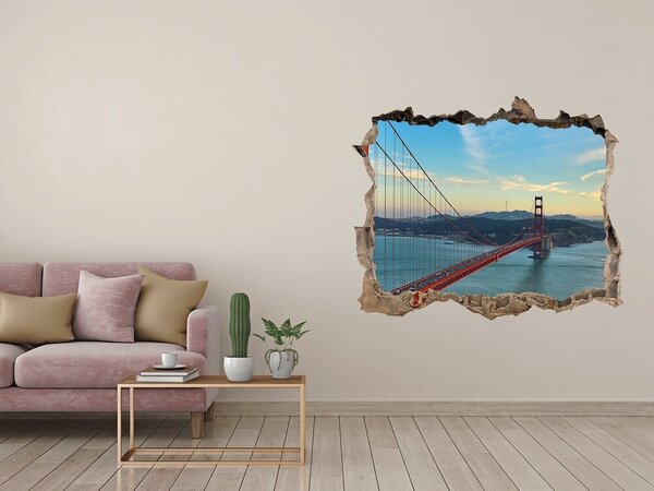 Fototapeta díra na zeď 3D Most San Francisco nd-k-73939513
