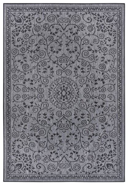 NORTHRUGS - Hanse Home koberce Kusový koberec Twin Supreme 105452 Leyte Night Silver – na ven i na doma - 160x230 cm