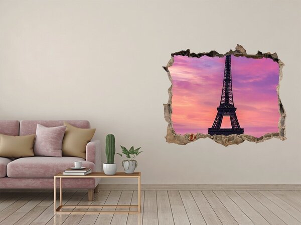 Fototapeta díra na zeď 3D Eiffelova věž Paříž nd-k-74472926