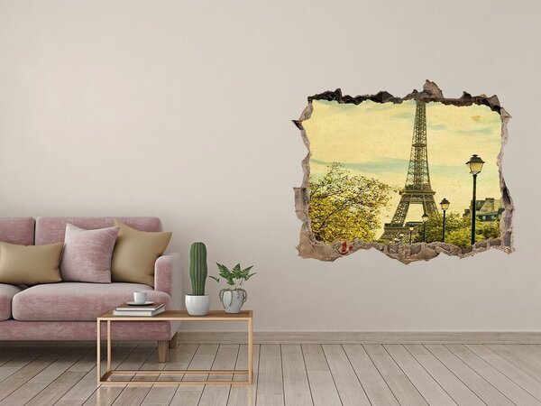 Fototapeta díra na zeď 3D Eiffelova věž Paříž nd-k-75231588