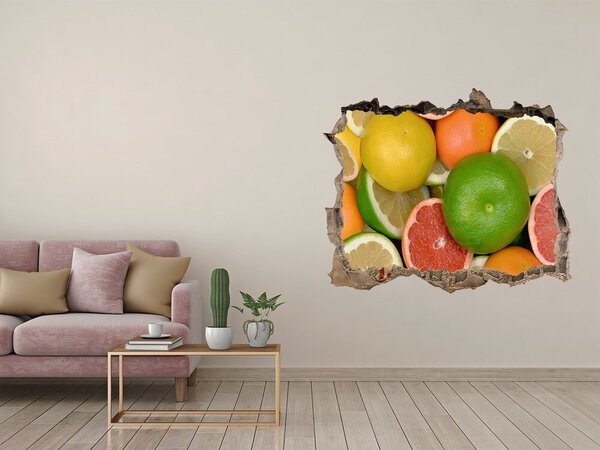 Nálepka 3D díra Citrusové ovoce nd-k-75213206