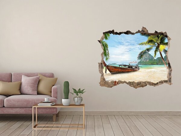 Nálepka fototapeta 3D výhled Palmy na pláži nd-k-74626078