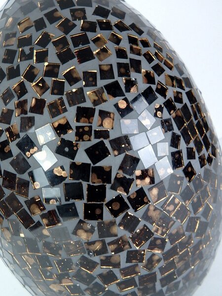 Stolní lampa EGG černá, 35 cm, ruční práce
