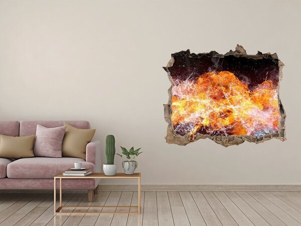 Díra 3D fototapeta nálepka Oheň voda nd-k-75713667