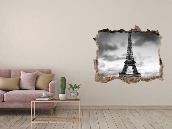 Fototapeta díra na zeď 3D Eiffelova věž Paříž nd-k-76327213