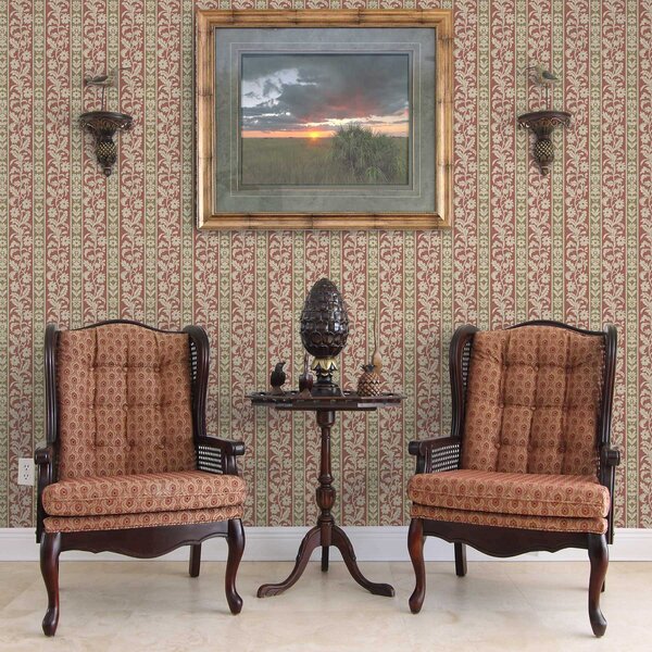 Tapety Retro svislé pruhy s květinovým vzorem, Tapety květiny, a00362 : uwalls.cz