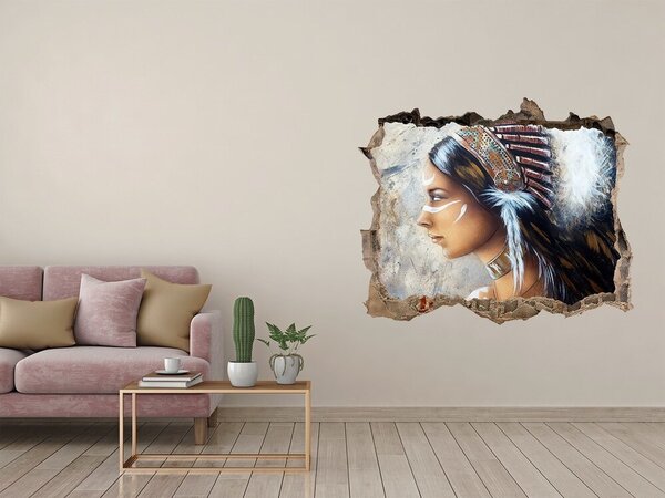 Díra 3D fototapeta nálepka Indiánka nd-k-76650500