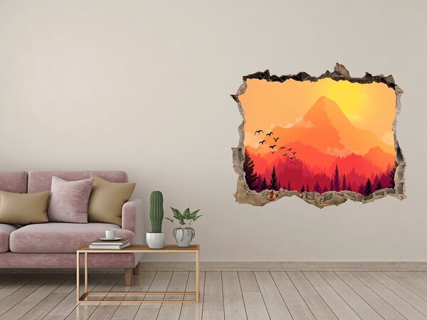 Nálepka fototapeta 3D výhled Horská krajina nd-k-76654160