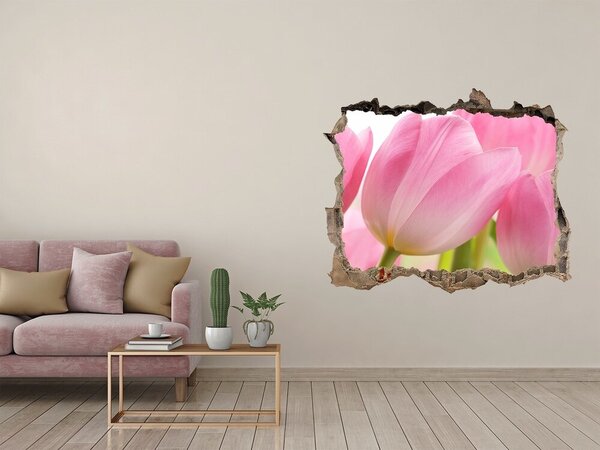 Samolepící díra nálepka Růžové tulipány nd-k-76775867