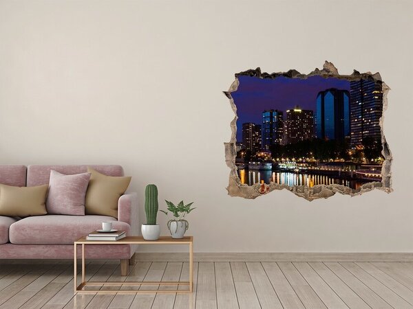 Fototapeta díra na zeď 3D Paříž noc nd-k-76924158