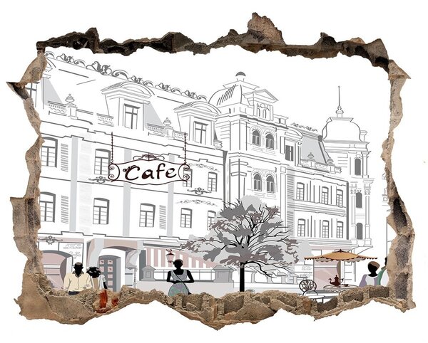 Díra 3D fototapeta na stěnu Staré město nd-k-77255589