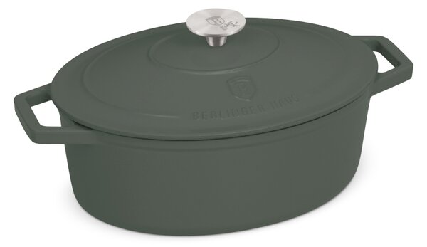 Pekáč litinový s poklicí 30 cm Matte Green Collection