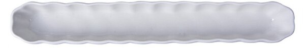 Bílá keramická miska na olivy – 26x4x3 cm