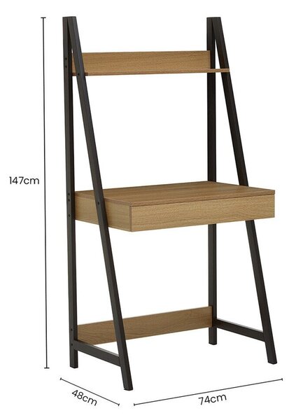 Pracovní stůl v dekoru dubu 48x74 cm Bradbury – Premier Housewares